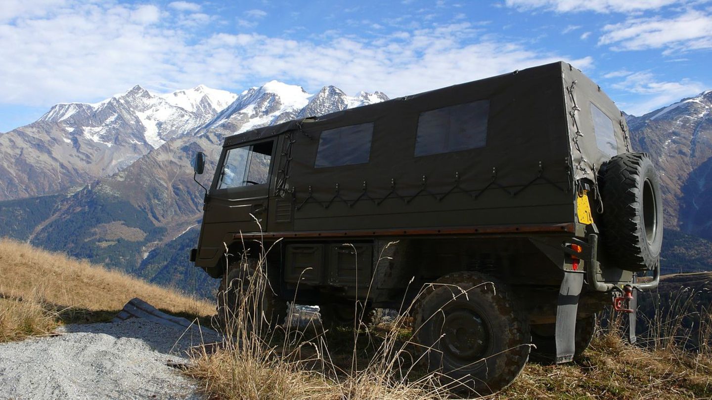 Das kurze zweiachsige Modell wurde meist als Pritsche gebaut - Modell 710 M.