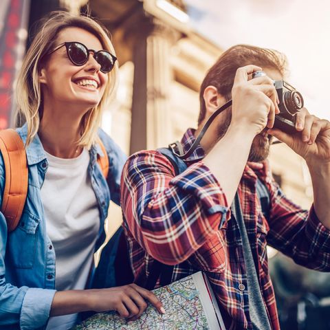 Touristen im Urlaub