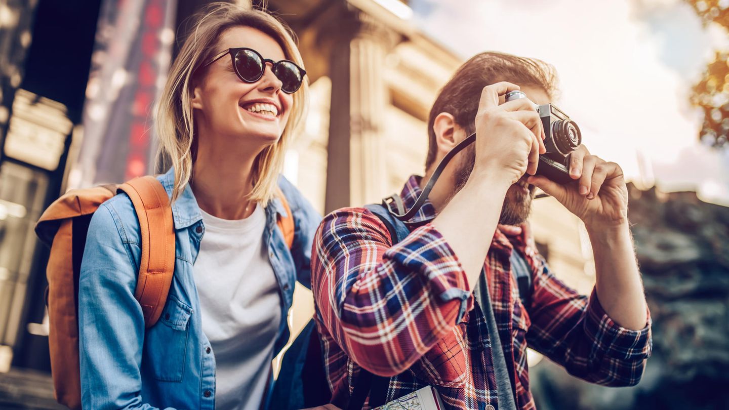 Touristen im Urlaub