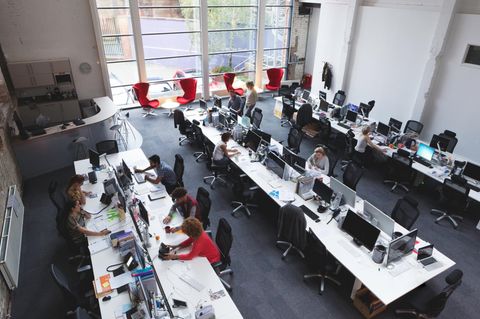 Arbeiten im Großraumbüro