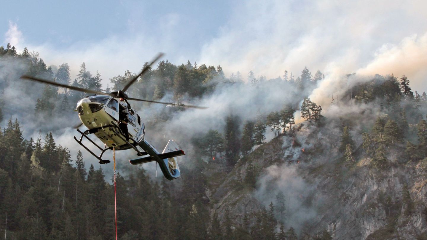 Waldbrand bei Oberaudorf in Bayern