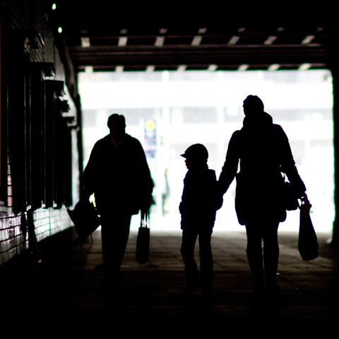 Eine Familie mit Kind