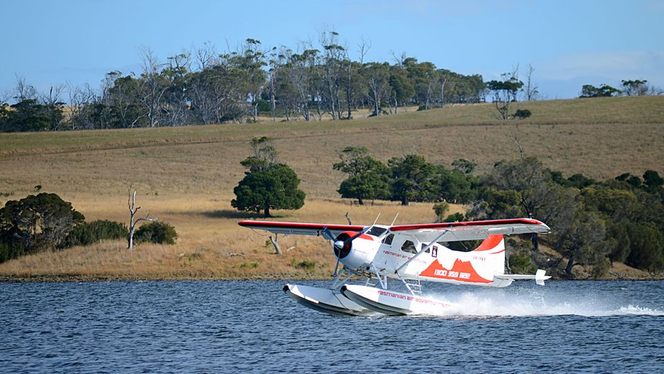 De Havilland Canada DHC-2 Beaver Das mehr als 50 Jahre alte Flugzeug vom Typ De Havilland Canada DHC-2 Beaver setzt zur Landung an.