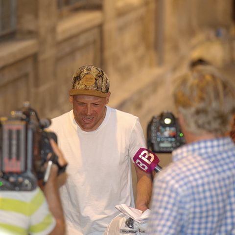 Der frühere Radprofi Jan Ullrich am vergangenen Samstag vor einem Gerichtsgebäude auf Mallorca. Wenige Tage später sollte er in Frankfurt erneut festgenommen werden.