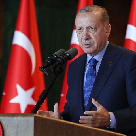Der türkische Präsident Recep Tayyip Erdogan bei einer Rede am Montag in Ankara