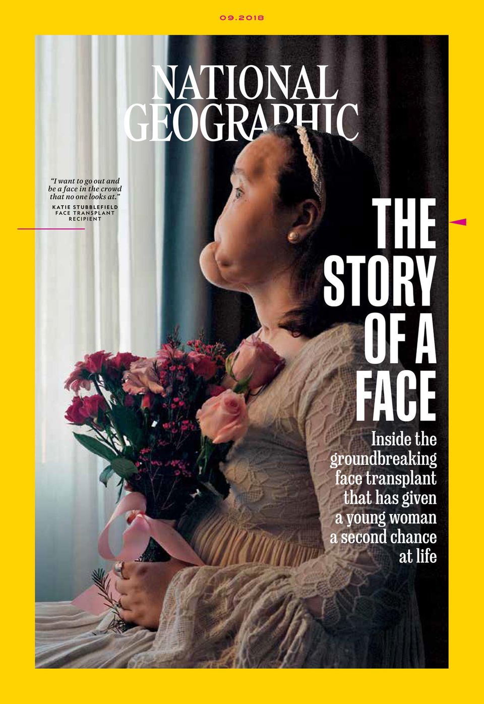 National Geographic Cover September 2018 Das Cover der September-Ausgabe der amerikanischen National Geographic mit der Titelgeschichte "The Story of a face"