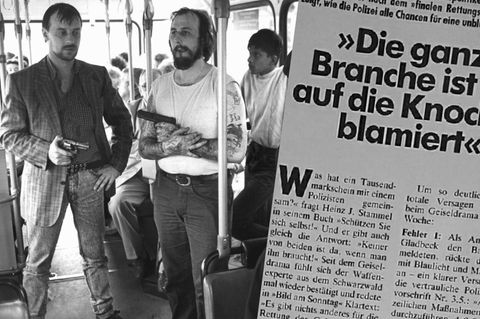 Die Gladbeck-Geiselnehmer Dieter Degowski (l.) und Hans-Jürgen Rösner