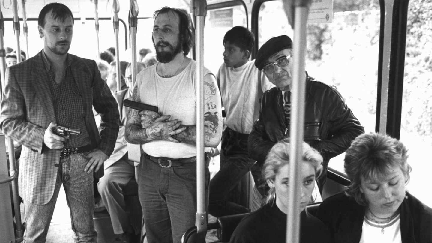Ein historisches Foto von der Geiselnahme in Gladbeck vom 17. August 1988