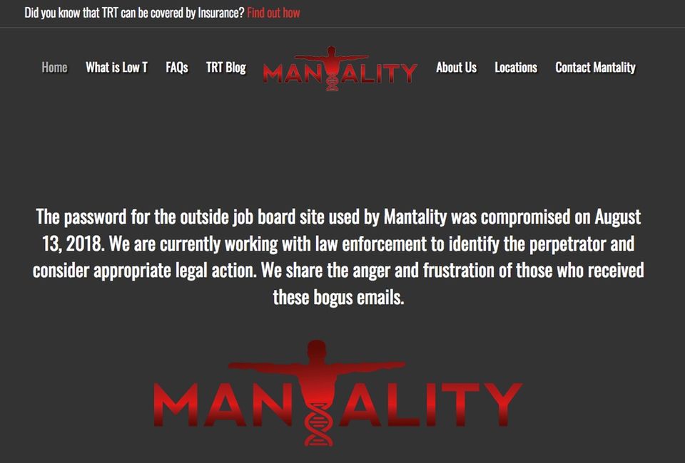 Mantality Health Screenshot Website