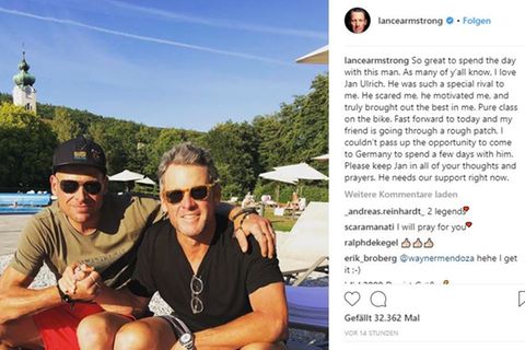 Lance Armstrong und Jan Ullrich auf einem Armstrong-Instagram-Post