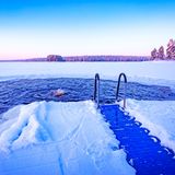 Eis Bad in Finland