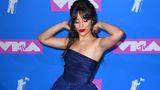 Das Kleid von Sängerin Camila Cabello wirkte wie Marke Eigenbau: Auf ein weißes Laken zwei Eimer blaue Farbe gekippt - fertig ist die Abendrobe.