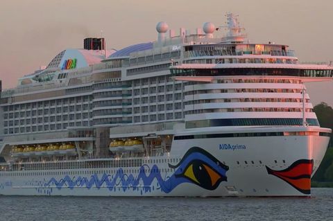 Kreuzfahrtschiff "AIDAprima" belegt den dritten Platz.