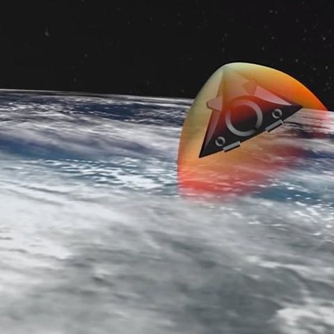 Bei dieser Präsentation vom 1. März kündigte Putin auch den Atomgleiter an. Diese Abbildung zeigt das Avangard System (Objekt 4202).