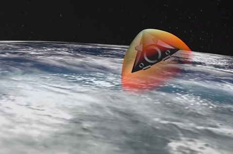 Bei dieser Präsentation vom 1. März kündigte Putin auch den Atomgleiter an. Diese Abbildung zeigt das Avangard System (Objekt 4202).