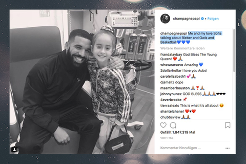 Drake überrascht Elfjährige zum Geburtstag im Krankenhaus