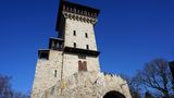 Römischer Limes-Wachturm entlang der Deutschen Limes-Straße in Herzberg im Taunus in Hessen