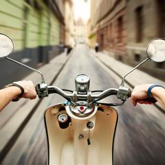 Ein Motoroller - in diesem Fall diente er gleichermaßen als Tatwerkzeug und Fluchtfahrzeug (Symobilbild)