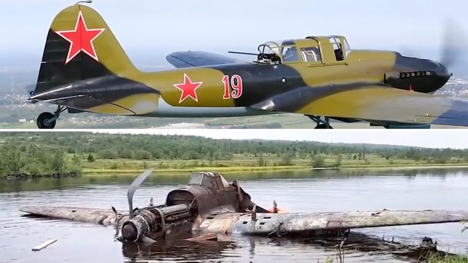 "Fliegender Panzer": Historisches Kampfflugzeug Iljuschin Il-2 aus See geborgen