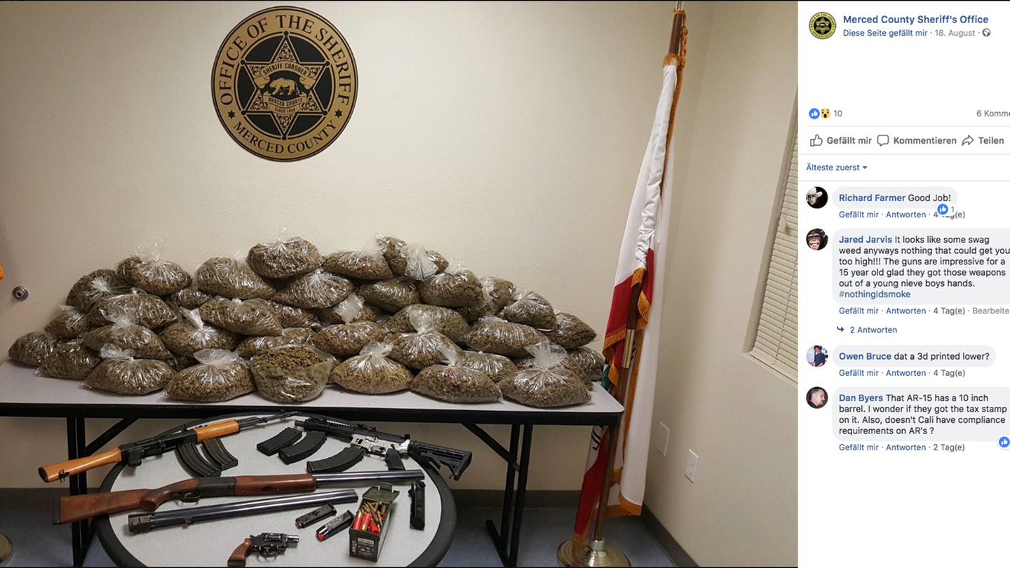36 Kilogramm Mariuhana wurden in einem Kinderzimmer in Kalifornien von der Polizei beschlagnahmt. 