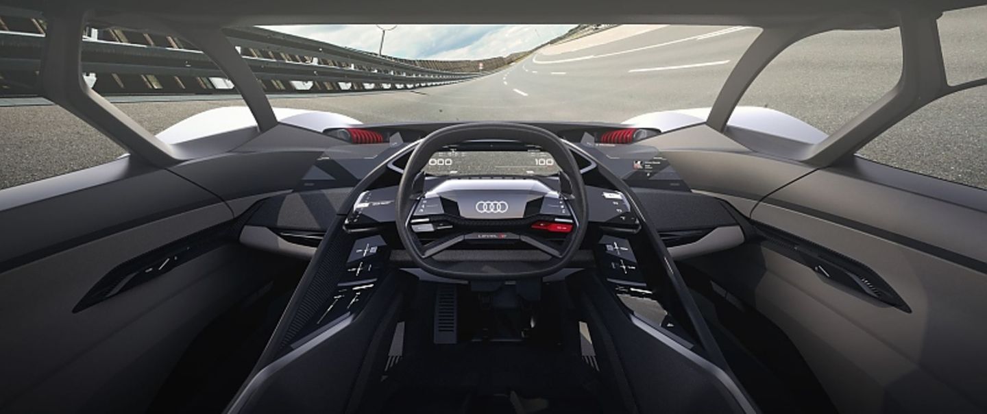 Das Cockpit des Audi PB18 e-tron schaut futuristisch aus