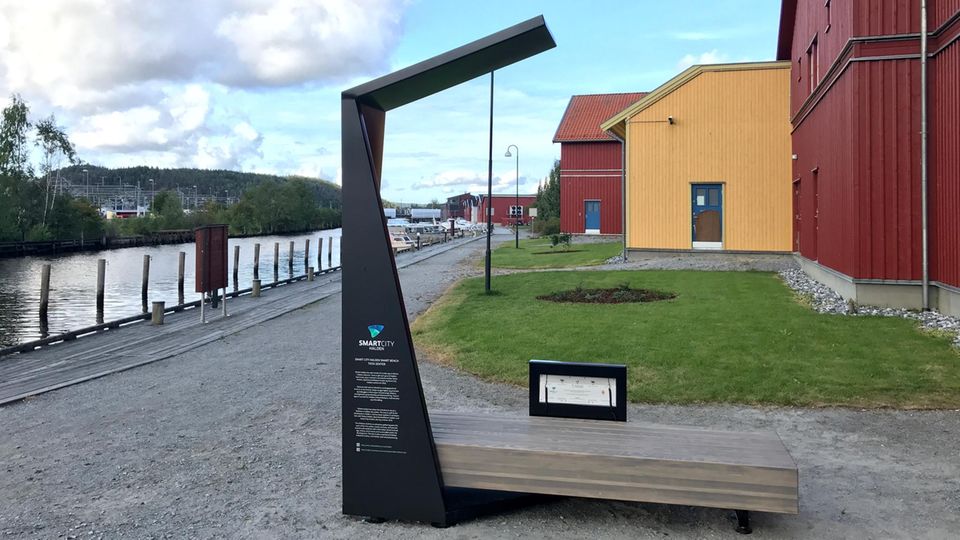 So sehen die neuen "Smart-Bänke" in Norwegen aus