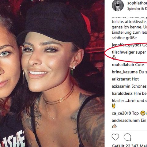 Sophia Thomalla (r.) und Freundin