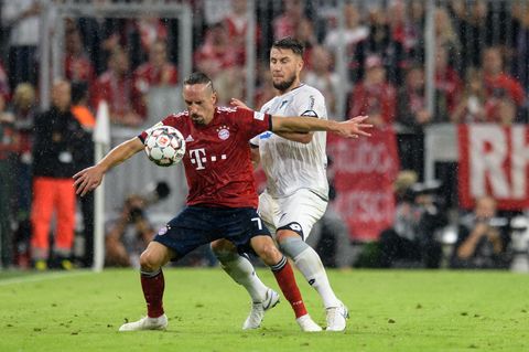 Frankc Ribéry (l.) hat im Spiel gegen Hoffenheim einen Elfmeter geschunden