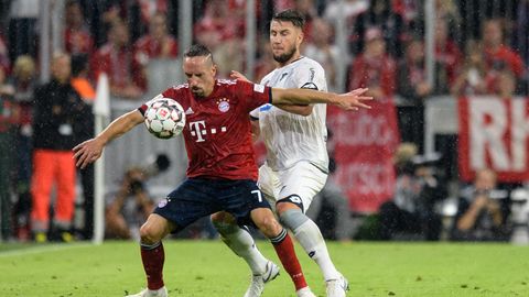 Frankc Ribéry (l.) hat im Spiel gegen Hoffenheim einen Elfmeter geschunden