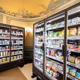 Sieht aus wie ein normaler Supermarkt, nur das Ambiente ist ungewöhnlich.