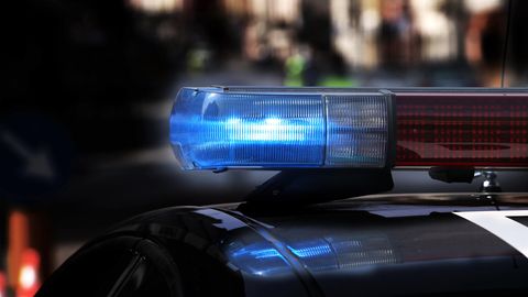 Blaulicht eines US-Polizeiwagens