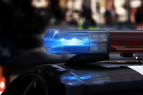 Blaulicht eines US-Polizeiwagens