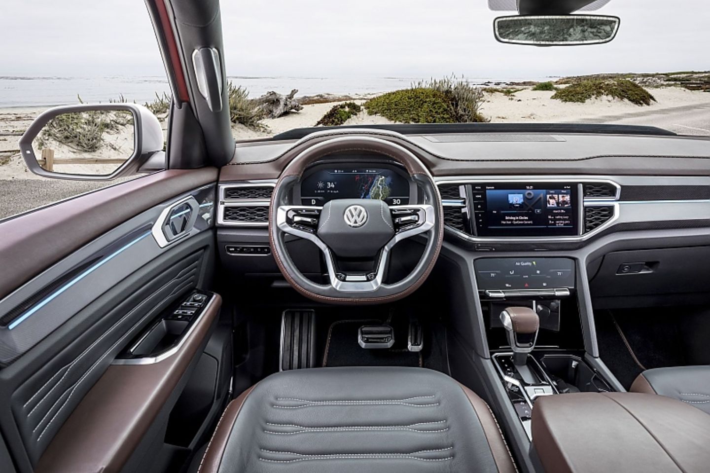 Das Cockpit des VW Atlas Tanoak ist ansehnlich