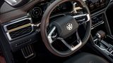 Das Lenkrad des VW Atlas Tanoak Prototyp ist unten abgeflacht