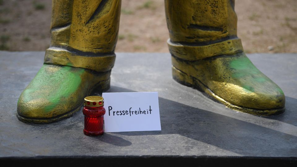 Erdogan-Statue Pressefreiheit Erdogan-Statue Pressefreiheit
