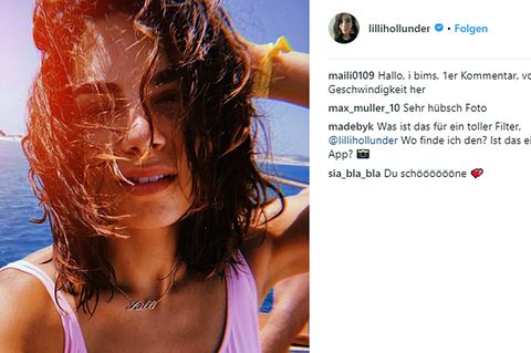 Dieses Urlaubsfoto postete Lilli Hollunder bei Instagram