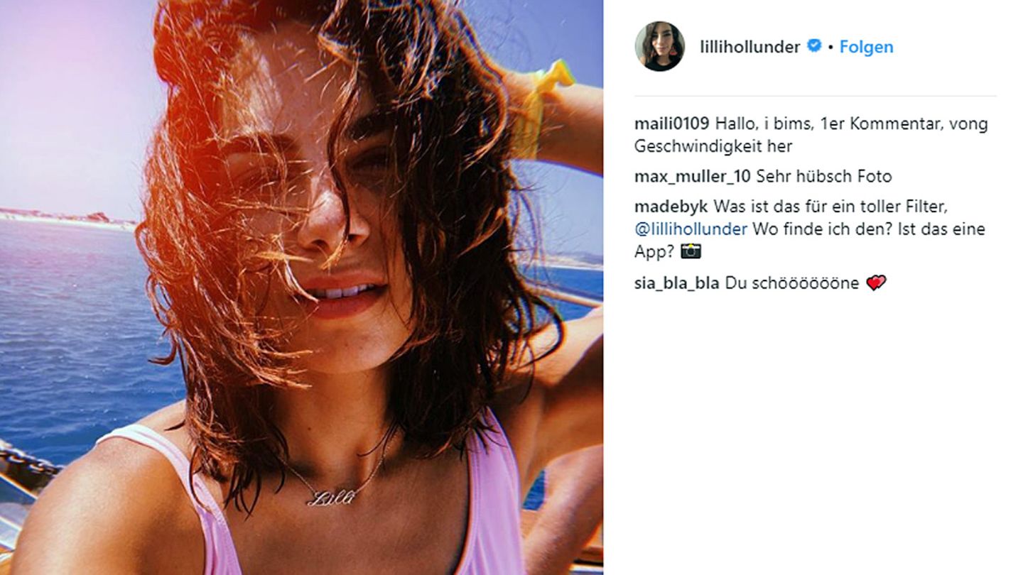 Dieses Urlaubsfoto postete Lilli Hollunder bei Instagram