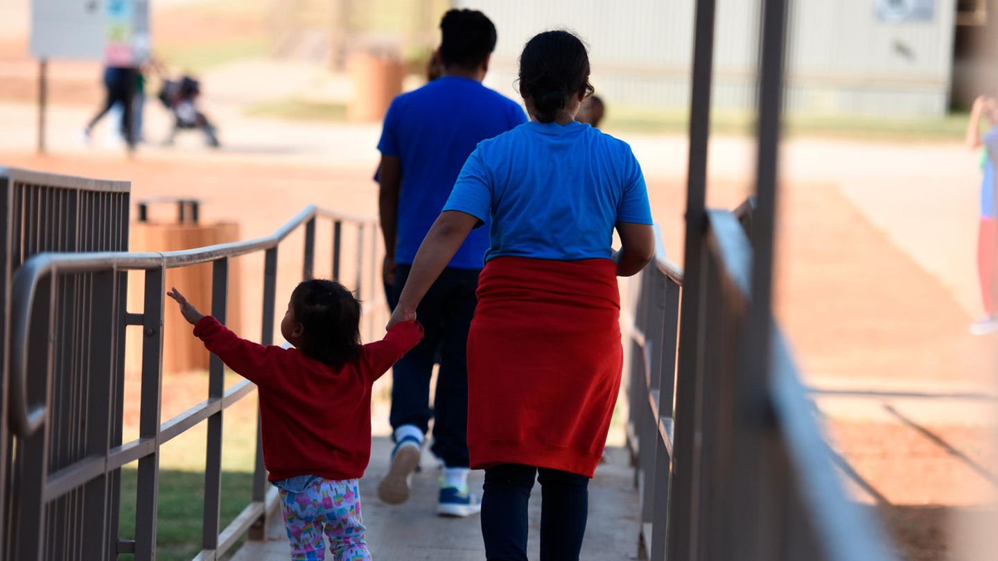 Familie in Haftanstalt in Dilley, Texas