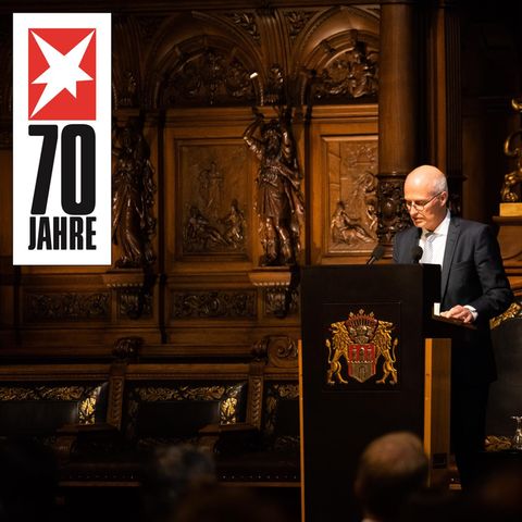 Hamburgs Erster Bürgermeister Peter Tschentscher beim Senatsempfang anlässlich von 70 Jahren stern