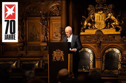 Hamburgs Erster Bürgermeister Peter Tschentscher beim Senatsempfang anlässlich von 70 Jahren stern
