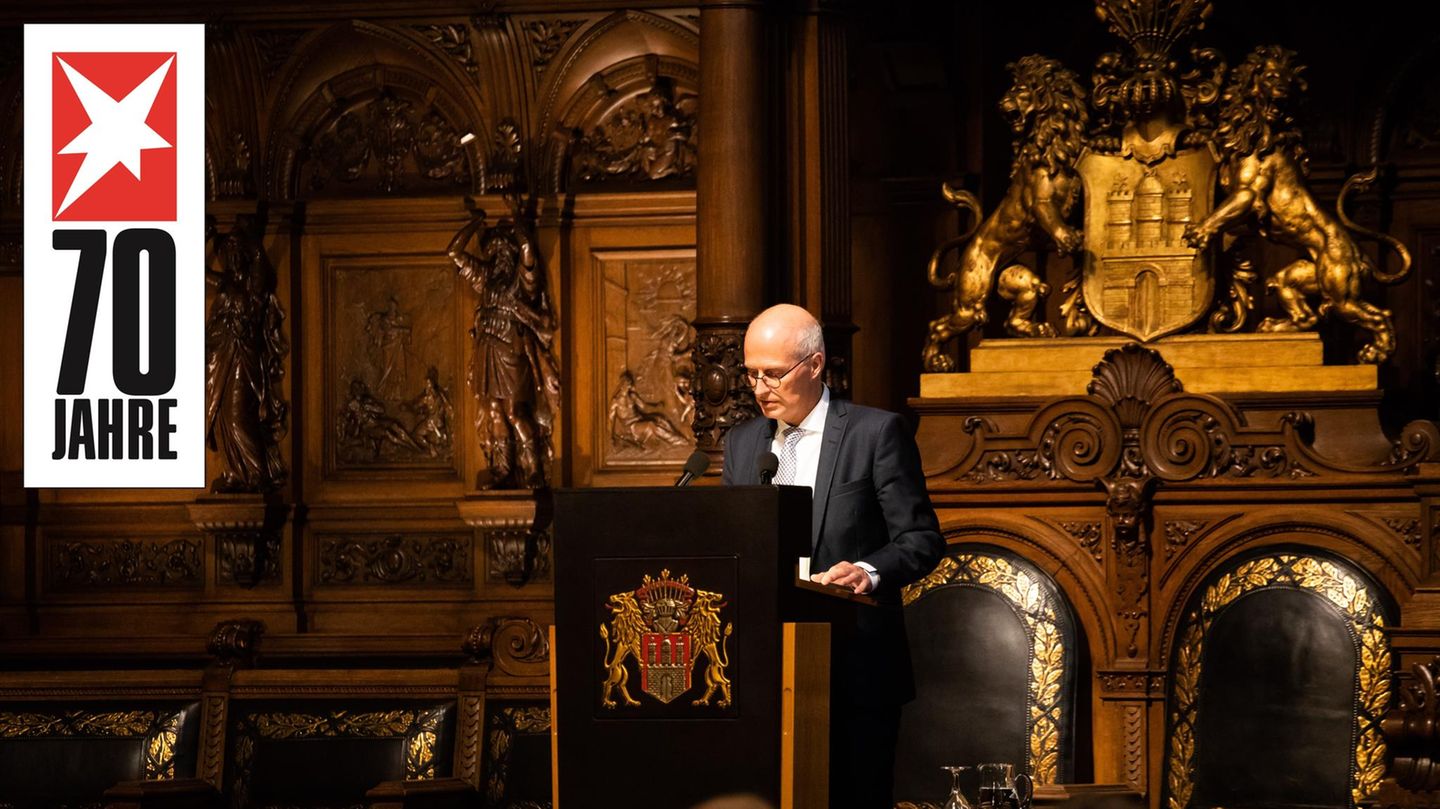 Hamburgs Erster Bürgermeister Peter Tschentscher beim Senatsempfang anlässlich von 70 Jahren stern