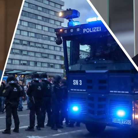 Über Stunden war die Innenstadt von Chemnitz, so schien es, in der Hand von Nazis, Hooligans und rechten Schlägern. Der CDU in Sachsen und dem langjährigen Ministerpräsidenten Stanislaw Tillich (r.) und seinem Nachfolger Michael Kretschmer (l.) wird vorgeworfen, die rechtsextremen Umtriebe im Freistaat zu lange toleriert zu haben