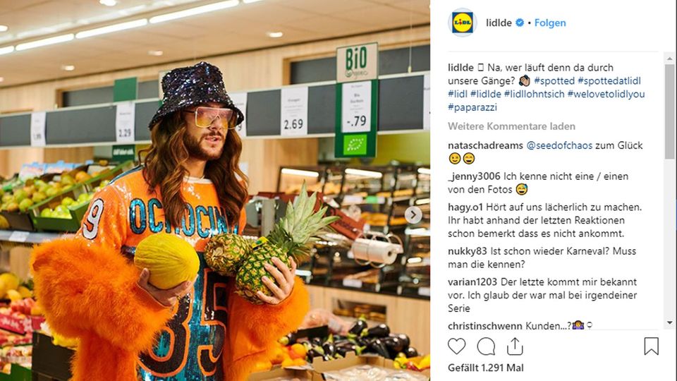 Influencer Riccardo Simonetti hat sich für die Instagram-Kampagne von Lidl in Schale geworfen