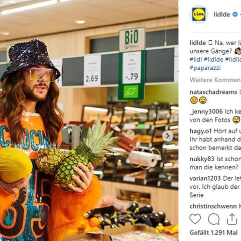 Influencer Riccardo Simonetti hat sich für die Instagram-Kampagne von Lidl in Schale geworfen