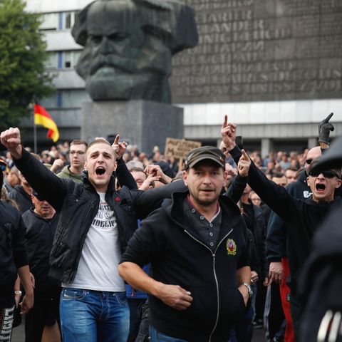 "Trauermarsch" am vergangenen Montag in Chemnitz: Am Samstag will hier die AfD zusammen mit Pegida mitmarschieren