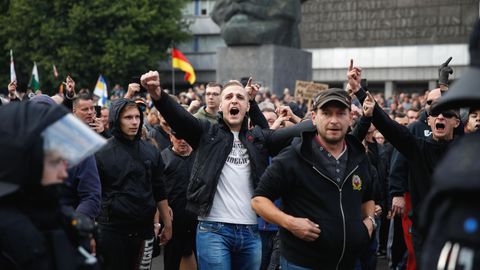 "Trauermarsch" am vergangenen Montag in Chemnitz: Am Samstag will hier die AfD zusammen mit Pegida mitmarschieren