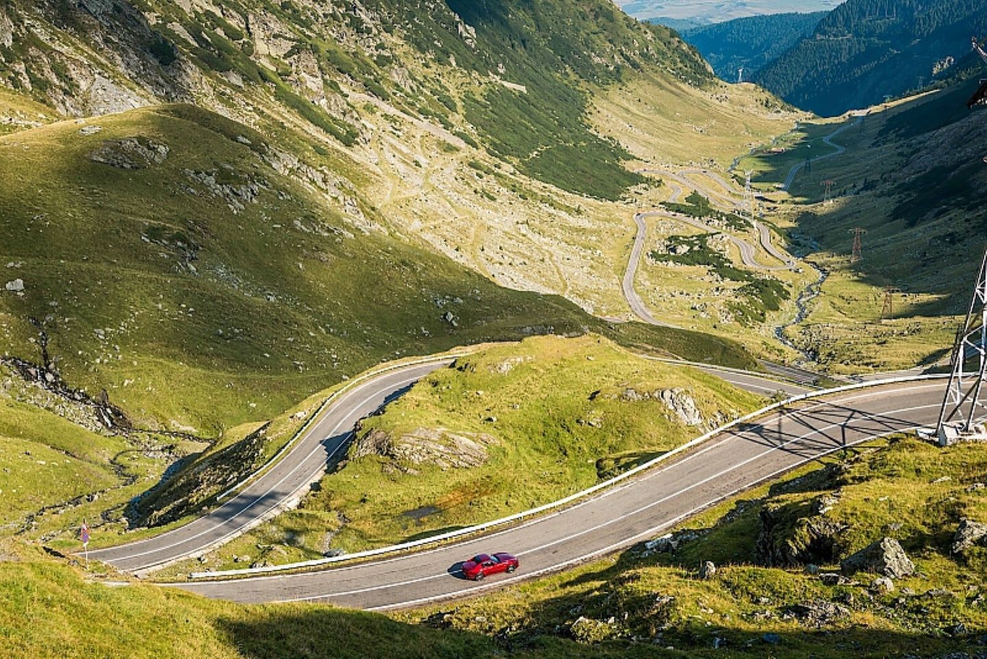 Mit dem Mazda MX-5 RF auf der Transfogarascher Hochstraße in Rumänien