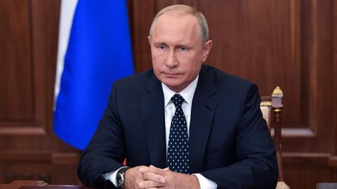 Wladimir Putin bei seine Ansprache zur Rentenreform