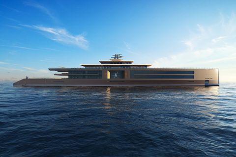 Der Aufbau der "Nature" erinnert eher an eine Zen-Tempel als an ein Schiff.