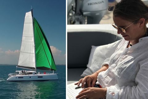 Maren und Matthias Wagener betreiben ihr Geschäft von ihrem Segelboot